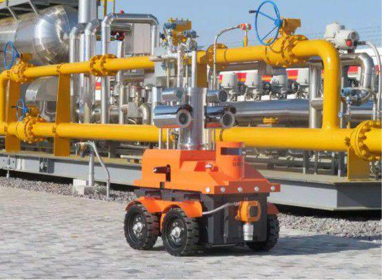安森智能新型激光導航巡檢機器人，保障集氣站天然氣生產安全運行